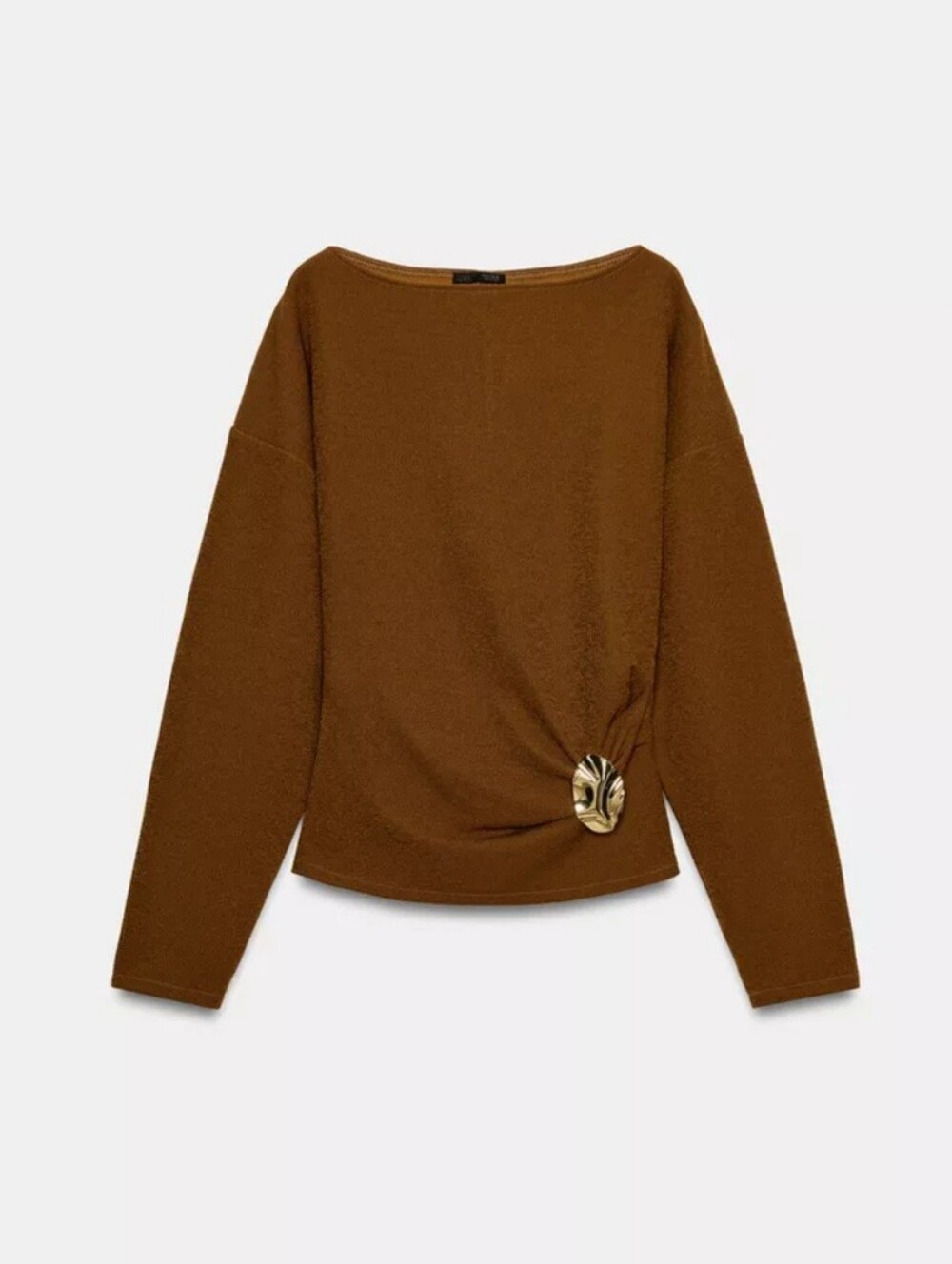 NWT ZARA Buckled Textured Top Size Small